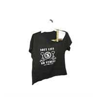 WOMAN SHIRT SOFT LIFE NO STRESS PRINT SIZE M BLK