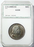 1893 COLUMBIAN COMMEM HALF PCI AU