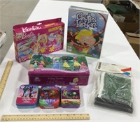 Disney puzzles, Barbie puzzles, & board