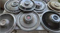 Lot of 7 Mixed Hubcaps