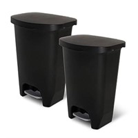 (N) Glad 13 Gallon Trash Can 2 Pack | Plastic Kitc