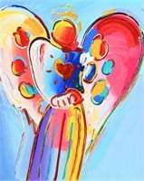PETER MAX SERIGRAPH "ANGEL WITH HEART"