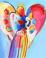 PETER MAX SERIGRAPH "ANGEL WITH HEART"