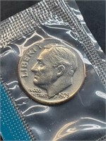 Uncirculated 1976 Roosevelt Dime In Mint Cello