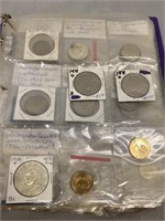 Collection Of Half Dollars, Dollar Coins & More
