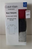 3PACK CALVIN KLEIN BOYS CREW NECK T-SHIRT SIZE