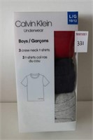 3PACK CALVIN KLEIN BOYS CREW NECK T-SHIRT SIZE