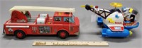 Toy Fire Truck & Helicopter
