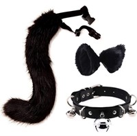 (4 pcs - black) LittleLuluda Faux Fur Cat Ears