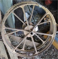 PAIR OF IRON WHEELS