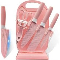 Kitchen Knife Set with Cutting Board and Stand