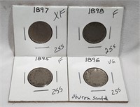 1895 Nickel F; 1896 Nickel (Scratch); 1897 Nickel