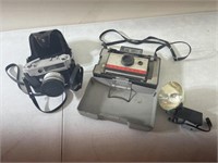 Polaroid 104 Land Camera, Yashica 1C Lynx 5000 E,
