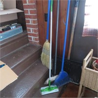 Brooms,   shovel, swiffer mop