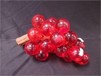 12" long bunch of red lucite grapes