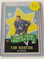 1968-69 OPC Tim Horton Card