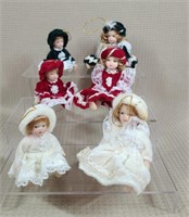 Porcelain Doll Ornament Set NEW!