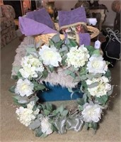 Large Wreath & Bathroom Decor