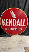 Kendall Motor Oil Round Steel sign