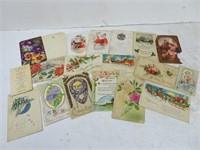 Lot of Misc. Antique Holiday Post Cards -