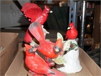 Vintage Porcelain Red Cardinal Figurines & Avon