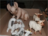 Vintage Ceramic / Porcelain Farm Animal Figurines