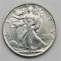 1943 WALKING LIBERTY HALF DOLLAR AU