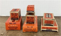 Group of Lionel accessories in boxes