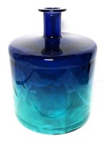 Blue Gradient Glass Vase