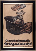 WWI GERMAN WAR BONDS POSTER BY LOUIS OPPENHEIM