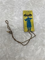 Vintage Metal Toy Whistle Juvenile Police