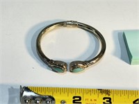 Vtg Marked .925 Silver Bracelet & Turquois