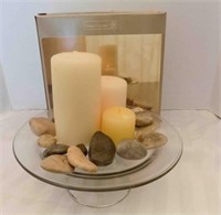 Pedal plate Pillar Candle set