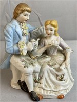 Tea Time Victorian Porcelain Figurine