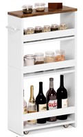 $66 MARTY Rolling Storage Cart 4-Tier White