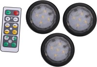 NEW $106 3PK LED Cabinet Lights w/ Remote Control