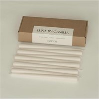 10 PIECES LUNA BY CAMILIA 12 INCH TAPER CANDLES,