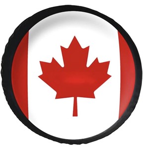LOJAOGON CANADA FLAG 02 SPARE TIRE COVER - 27IN -