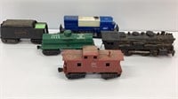 5 pc train cars, O Ga, engine unmarked, others