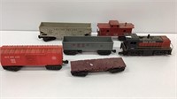 Train cars, 6 pc , 799 Rock Island, 564 caboose,