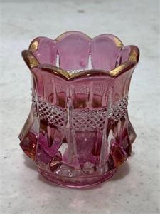 Cranberry Glass Toothpick Holder/Cup