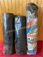 3 Rolls of Plastic Sheeting