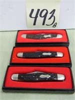 (3) John Primble Pocketknives - (2) 3-Blade &