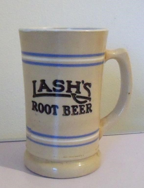 Antique Early 1900's LASH'S Root Beer Stoneware