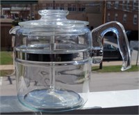 Vintage PYREX Flameware 4-6 Cup Glass Coffee Pot