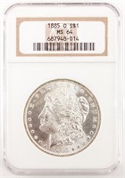 Coin 1885-O Morgan Silver Dollar NGC MS64
