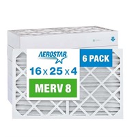 Aerostar 16x25x4 MERV 8 Pleated Air Filter, AC