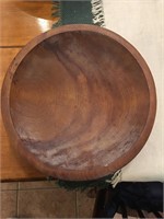 Medium Antique Wooden Bowl 9 1/4"