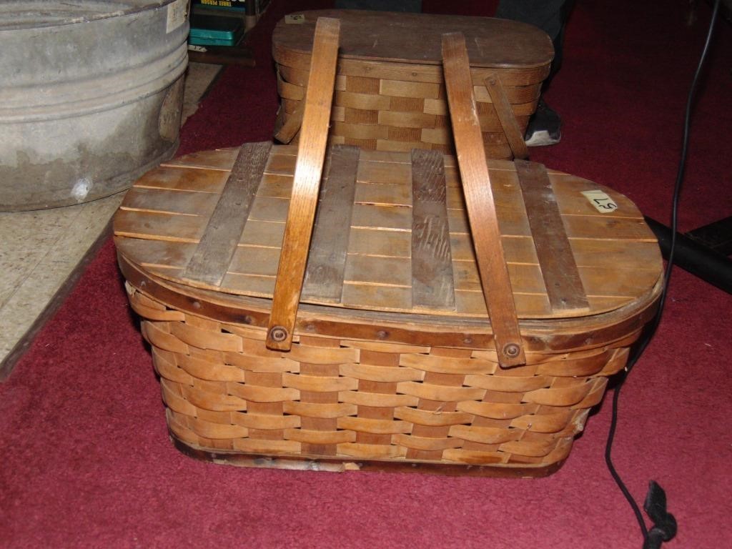 Larger Vintage Picnic Basket