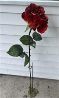 LARGE FAUX ROSE WITH LOVELY BASE HOLDER